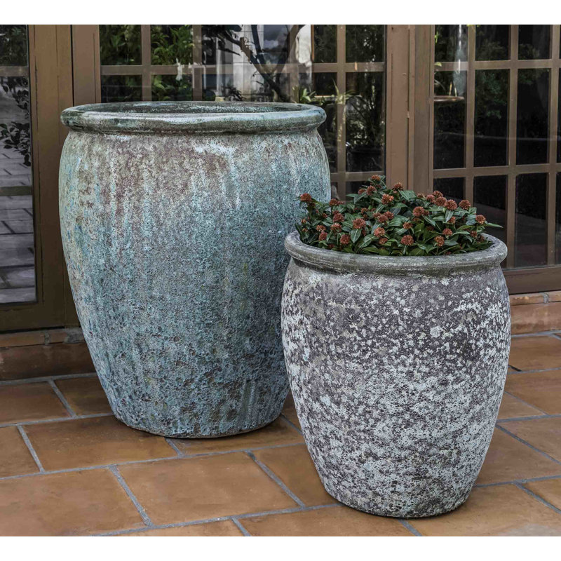 Paraiso Handmade Planter, Verdigris