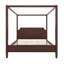 Lit plateforme à baldaquin en bois avec tête de lit Lurell, structure en bois massif, support de lattes, aucun sommier requis-128994761-128994758