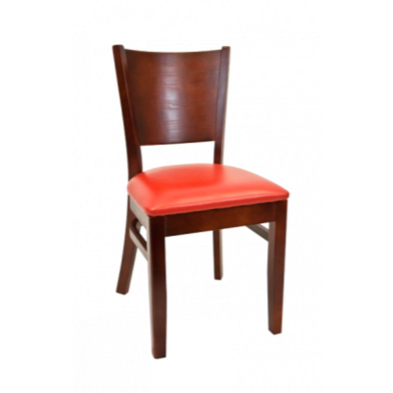 Side Chair, Red, Dark Mahogany