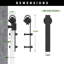 Ensemble de quincaillerie standard pour porte de grange double-73566297