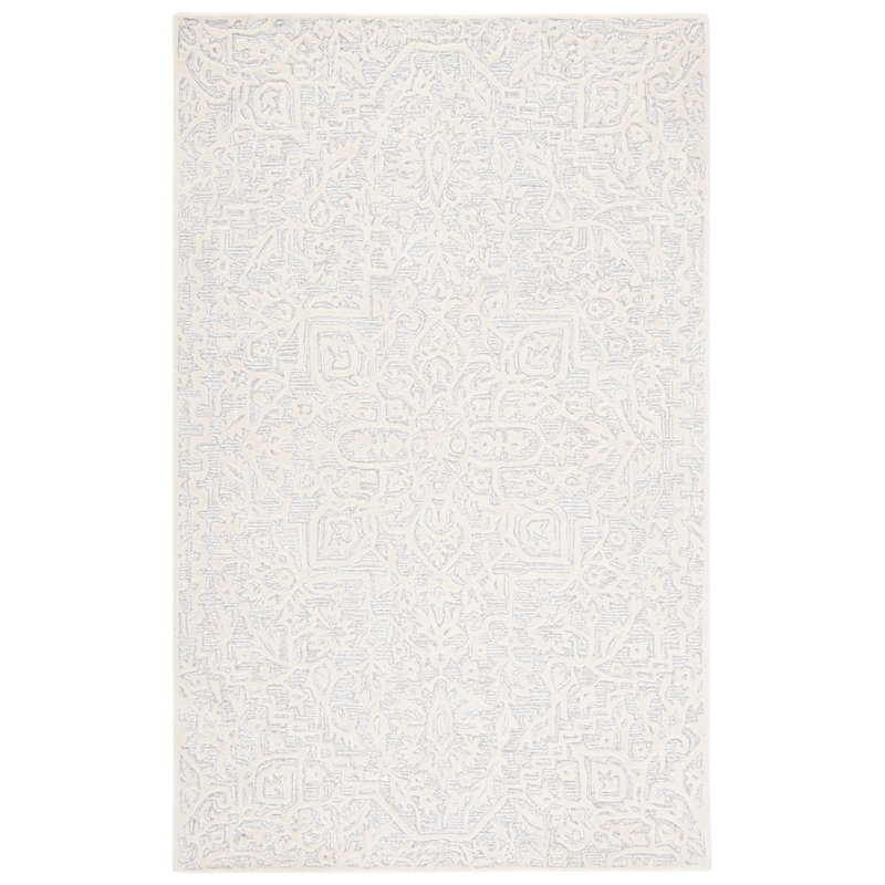 Duveen Hand Tufted Performance Floral Rug, Rectangle 5' x 8'