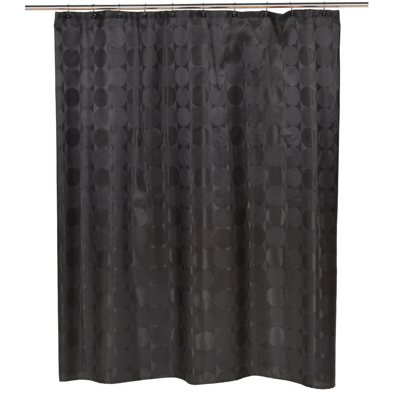 Polka Dots Shower Curtain, Black