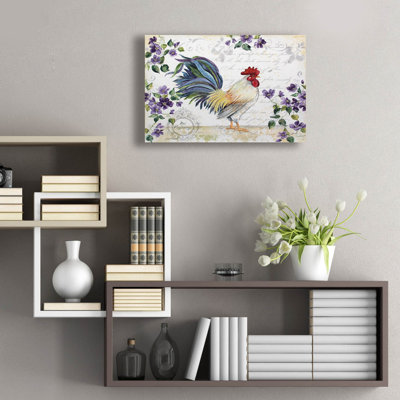 «Seasonal Rooster 1» par Jean Plout, art mural en verre acrylique