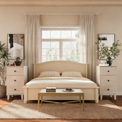 Nightstands Set Of 2, Fluted Night Stand With Charging Station, End Table With 2 Drawers & Doors, Bedside Table Wood Side Table For Bedroom, Beige