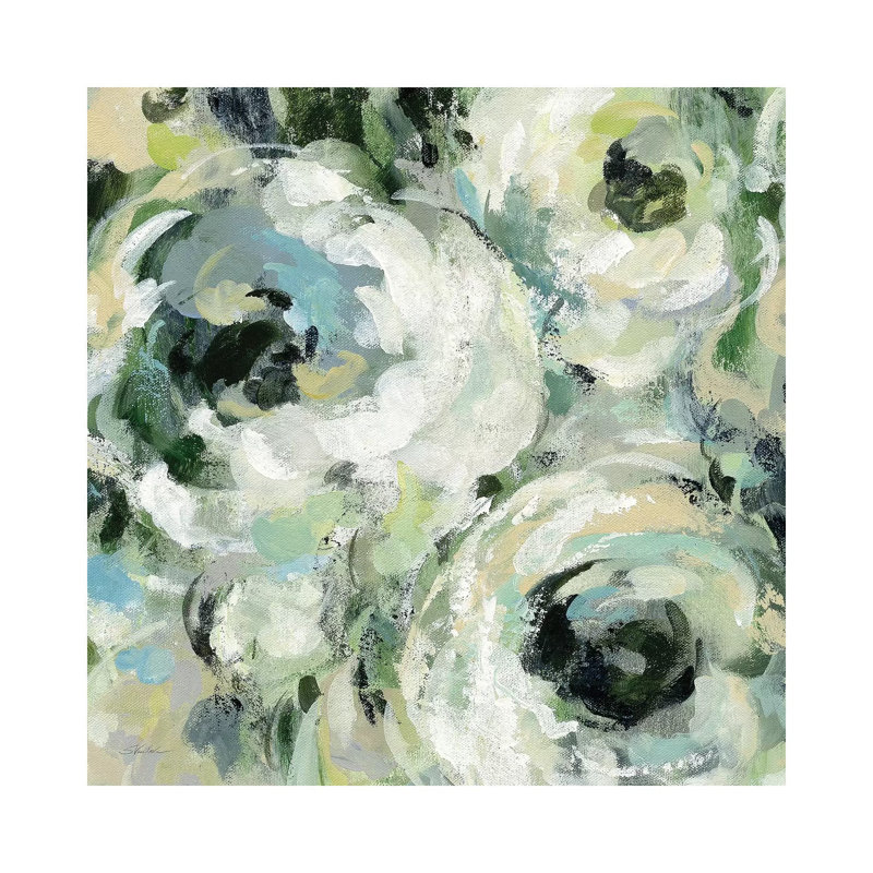 Sage And Neutral Peonies II by Silvia Vassileva - Gallery-Wrapped Canvas Giclée on Canvas, Canvas, 30.48 cm H x 30.48 cm W