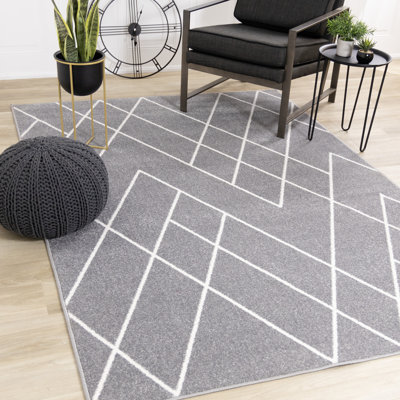 Tapis gris et blanc Kortana Collection