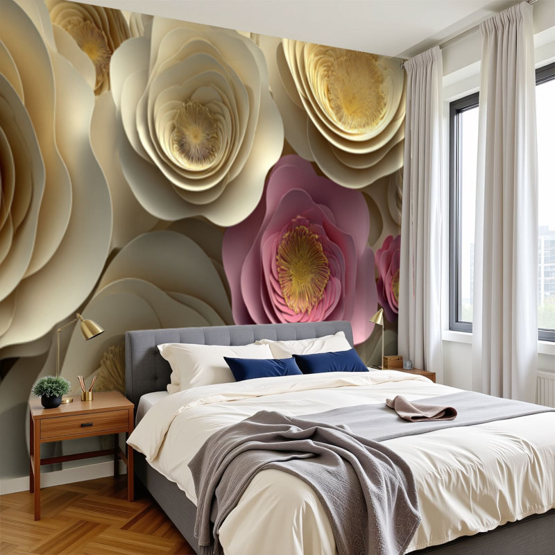 Papier peint adhésif auto-adhésif moderne pour chambre à coucher Peel and Stick L 100 po x l 144 po