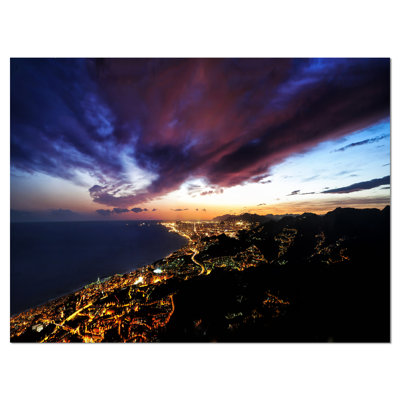 «Barcelona Skyline Panorama», reproduction de photo sur toile tendue
