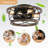 Keren 18'' Farmhouse Flush Mount Caged Ceiling Fans with Lights and Remote Control, Low Profile Reversible Ceiling Fan for Bedroom