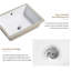 Undermount Bathroom Sink White Rectangle Porcelain Ceramic Vessel Sinks Deep Basin With Overflow Lavatory Vanity Sink Mounted Under The Counter