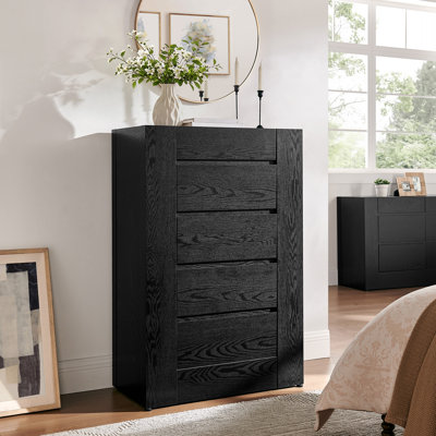 5-Drawer Dresser, Handleless Modern Chest Of Drawers