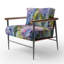 Fauteuil d'appoint rembourré Pink Hydrangea Sunset-112889748