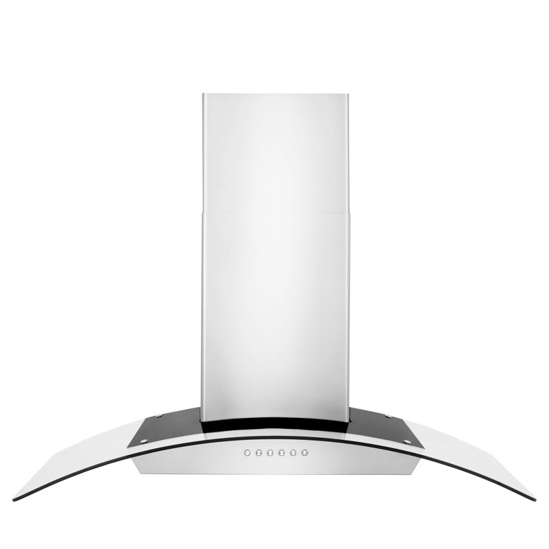36" 400 CFM Convertible Wall Mount Range Hood in Stainless Steel with Remote Control Included
