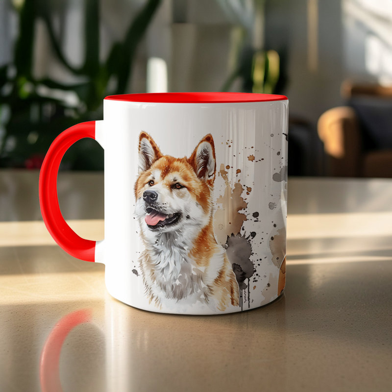 Ceramic Coffee Mug, 4, Red