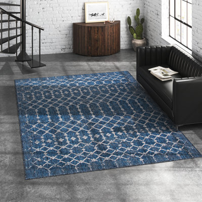 Tapis intérieur / extérieur bleu Kadisha