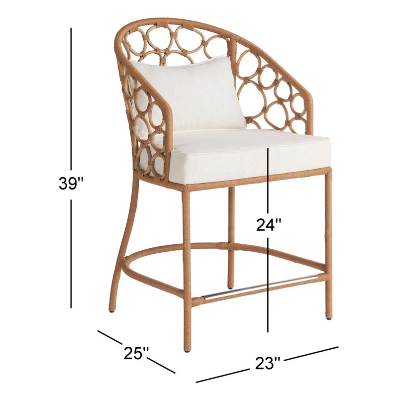 Pebble 24" Counter Stool, Brown