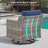 Maelie 8-Piece Patio Conversation Set, Outdoor Wicker Sofa With 4 Swivel Gliders, 2 Ottomans And Side Table-455972828