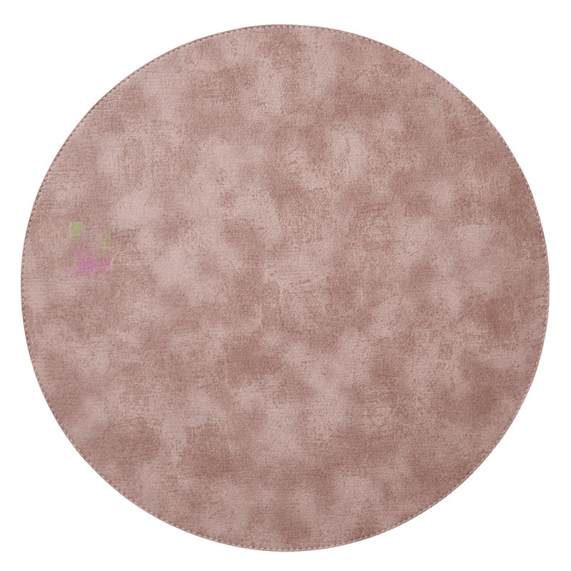 Tortosa Vinyl Round Placemats, Pink/Gray