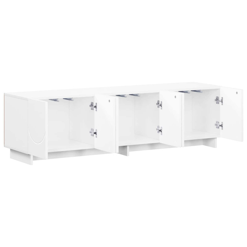 TV Stand, 40cm H x 140cm W x 34.5cm D, White