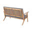 Ensemble de conversation d'extérieur 4 pièces en bois d'acacia avec coussins résistants à l'eau - Ensemble de conversation pour patio et jardin résistant aux intempéries