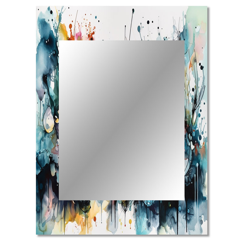 Captive Boho Dance II - miroir décoratif abstrait, grand miroir mural moderne et contemporain, impression d'art en métal
