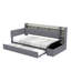 Lit de jour simple rembourré avec repose-pieds et tablettes de rangement, avec couchette-1350565996-1350565997