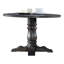 Table de salle à manger ronde grise patinée, piédestal simple avec colonne Empire de 14 po, placage de chêne noueux et surface, profondeur de 47 po, largeur, hauteur de 36 po, 99 lb, colonne en bois complémentaire à fixe