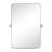 Aura Rounded 36" H x 24" W Small Rectangular Pivoting Metal Framed Wall Mounted Bathroom Vanity Mirror in Chrome-68333611-72292227