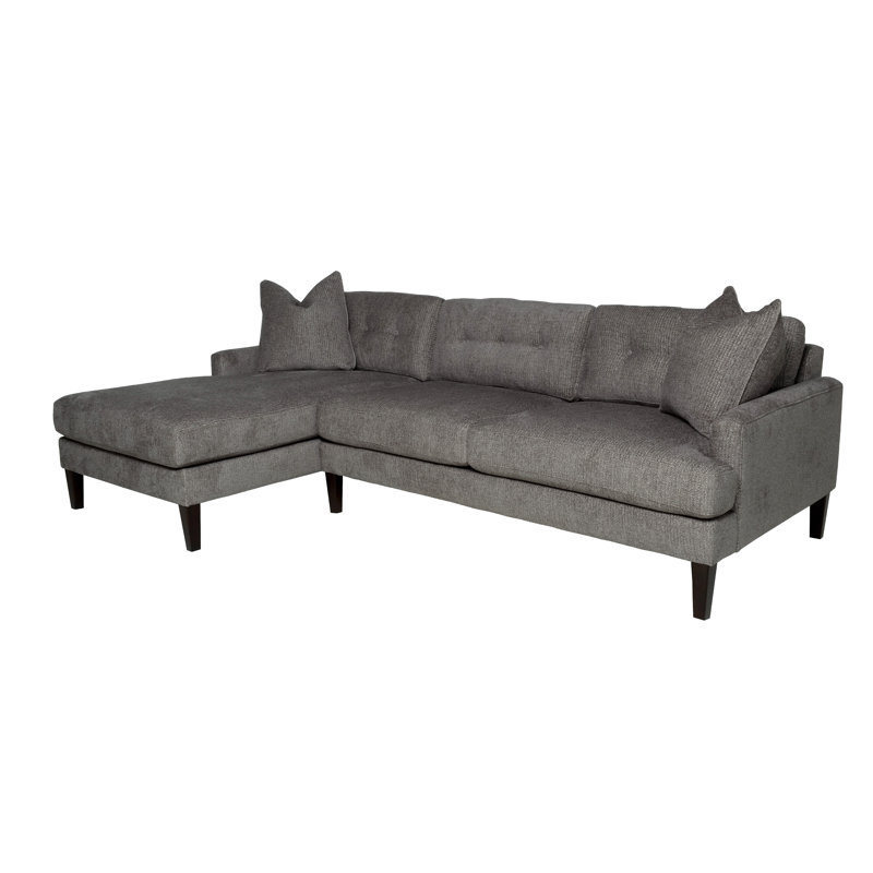 Canapé modulaire de coin 108,5 po, Gris / brun, Face à la gauche