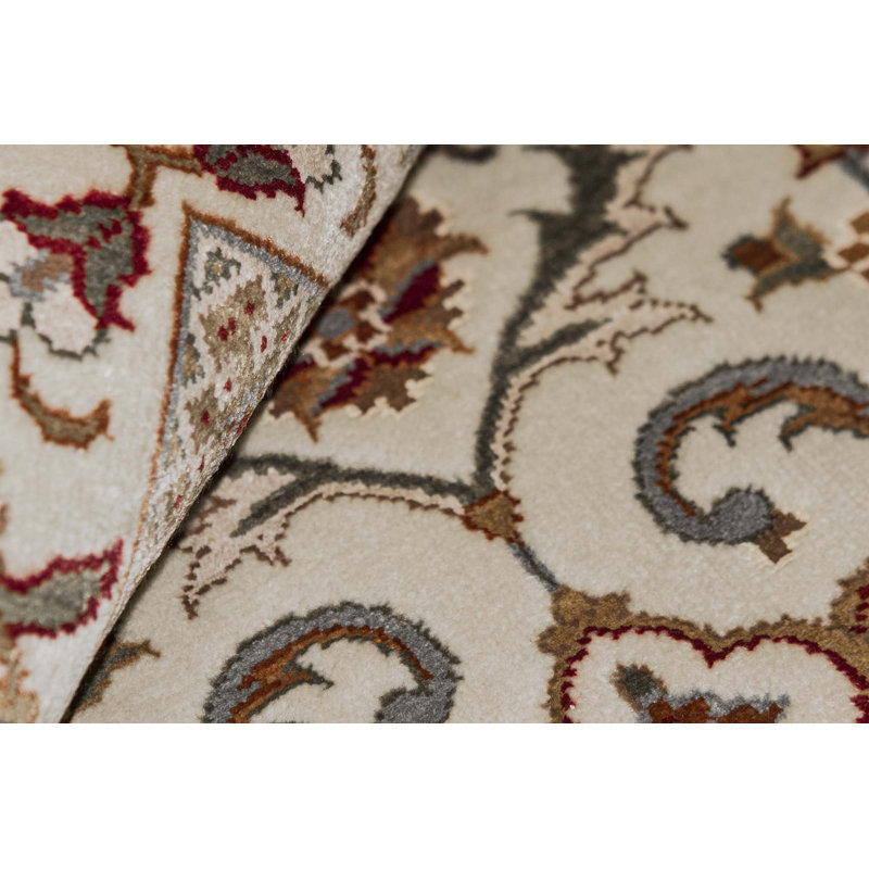 Hand-Knotted High-Quality Beige and Beige Area Rug