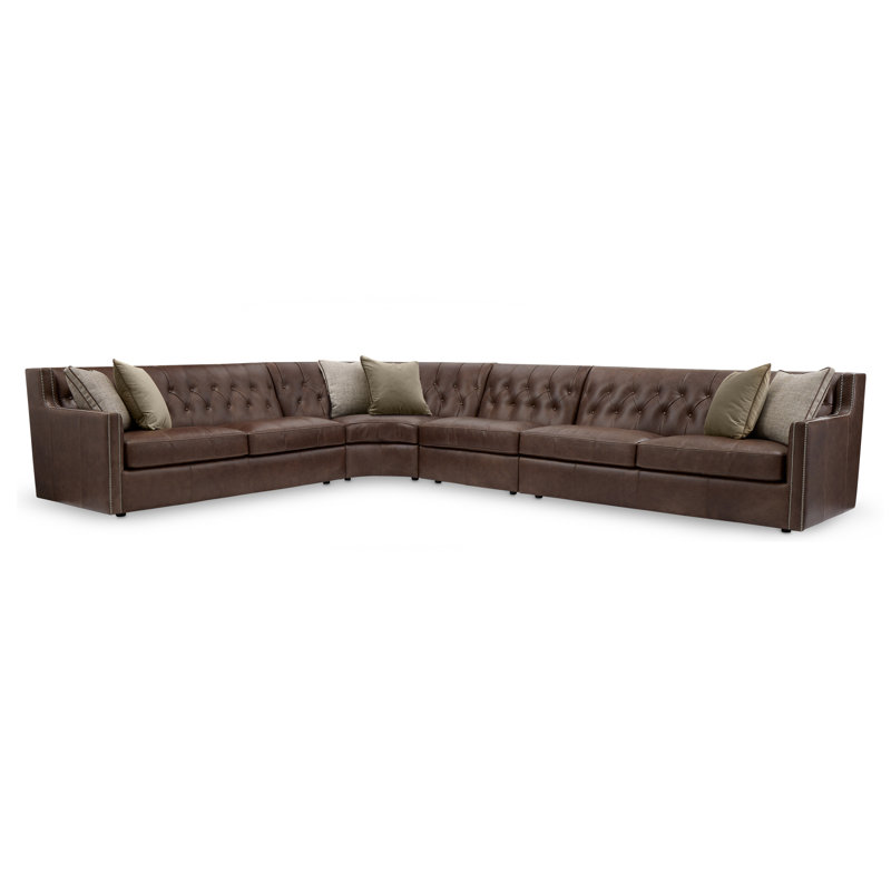 Bernhardt Candace 4 Piece Leather Sectional