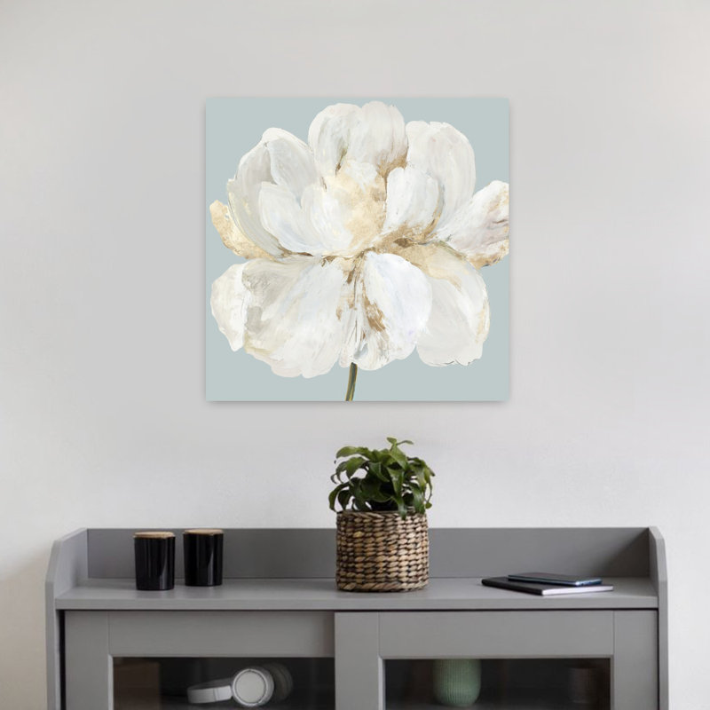 Jardin II, abstrait, délicat, fleur élégante, art naturel, H 18 po x l 18 po