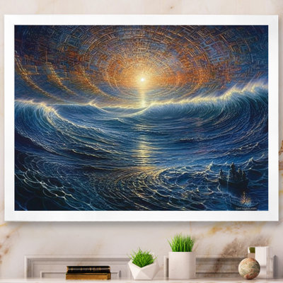 Impression sur toile, "Futures vagues, paysage marin de l'océan I"