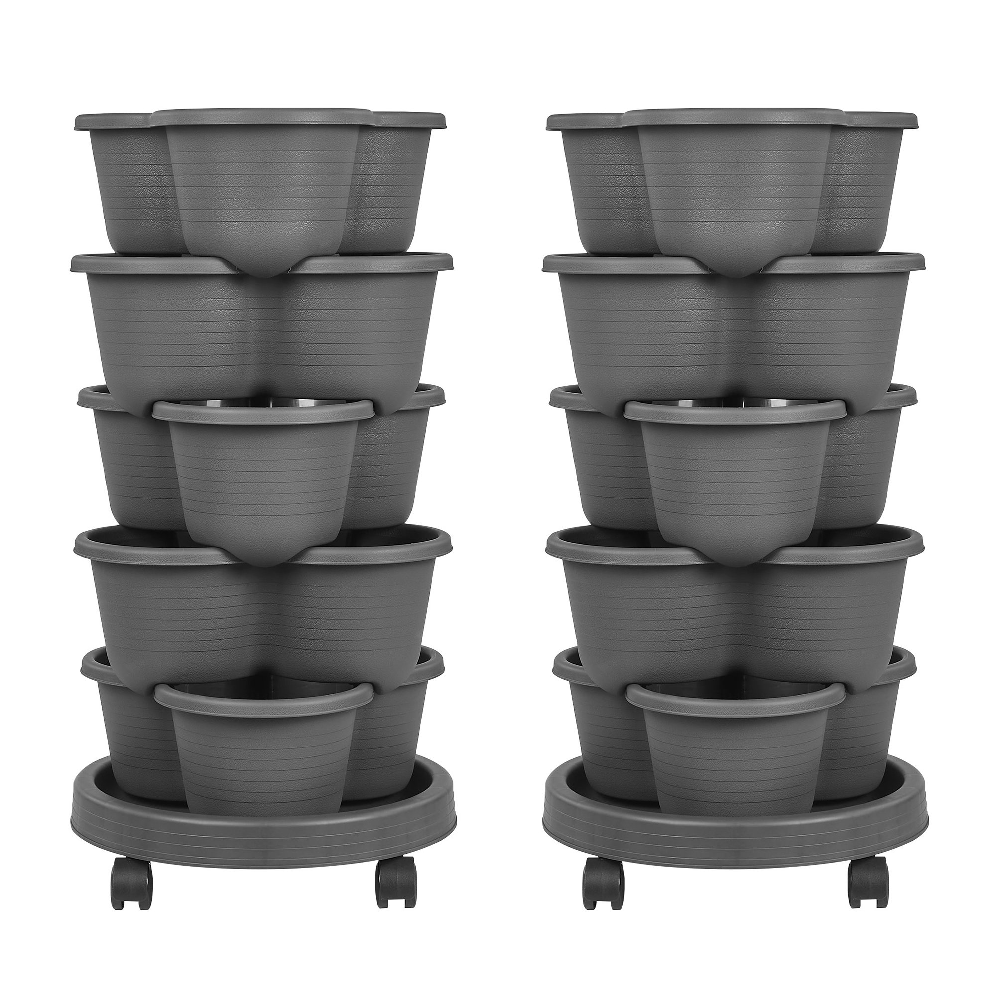 Arlmont & Co. Soban 2 Pcs Strawberry Vertical Planter, 5 Tiered ...
