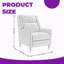 Fauteuil inclinable luxueux en tissu texturé à dossier poussé - Design moderne Mid-Century à haut dossier avec pieds espresso effilés - Modernisation du salon-2068306061