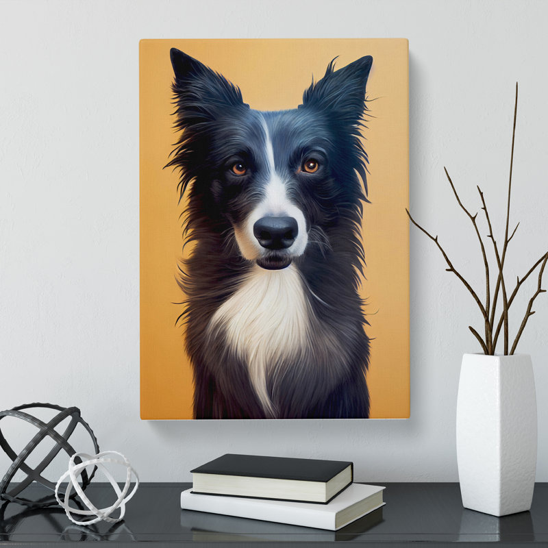 Border Collie Avant Garde - Wrapped Canvas, 50cm H x 35cm W x 3cm D