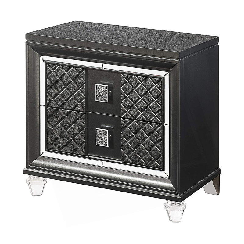 Small Nightstand With Square Handle, End Table
