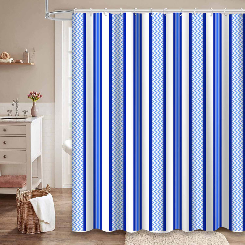 Rideau de douche Zigzag Line, L 72 po x l 78 po