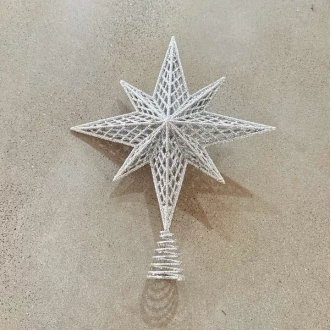 Décoration pour arbre de Noël argenté
