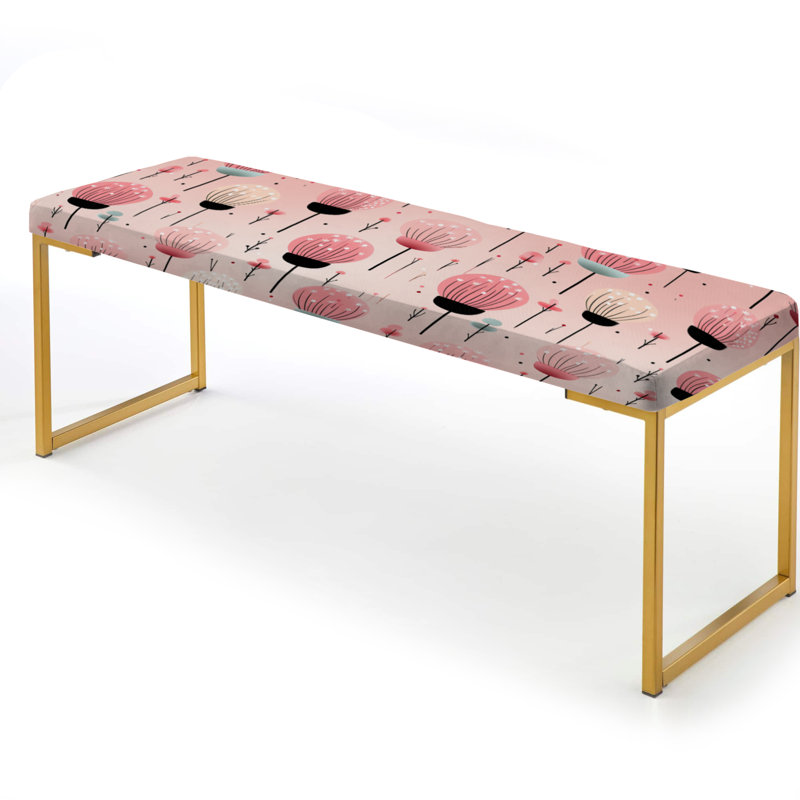 Bougie pastel rose glamour - banc abstrait tapissier doré