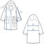 Polyester Fleece Mid-Calf Bathrobe with Pockets and Hood for Kids