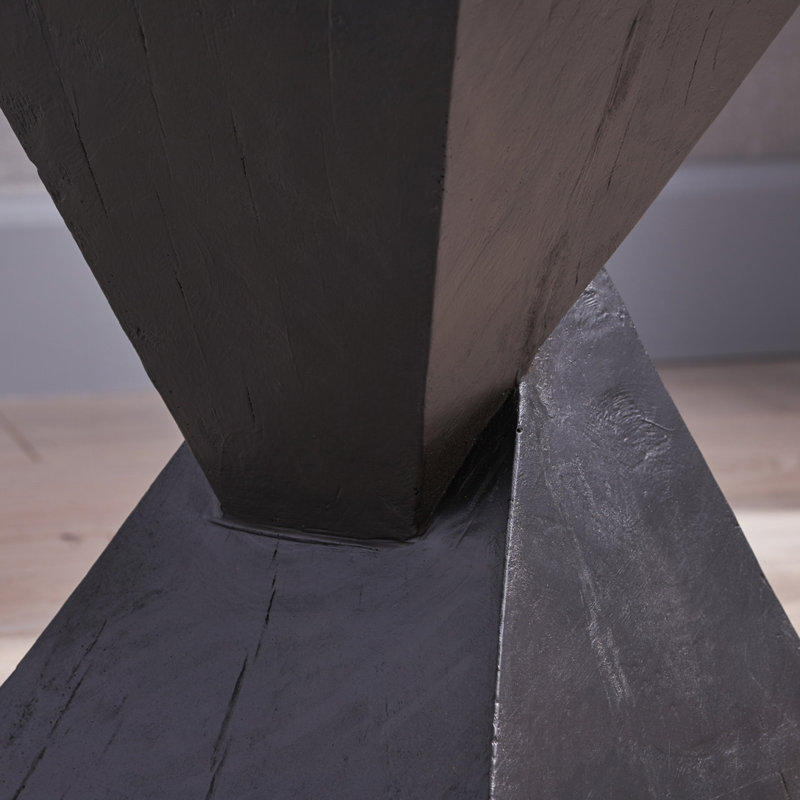 Table de bout en blocs de béton Hurley, Noir