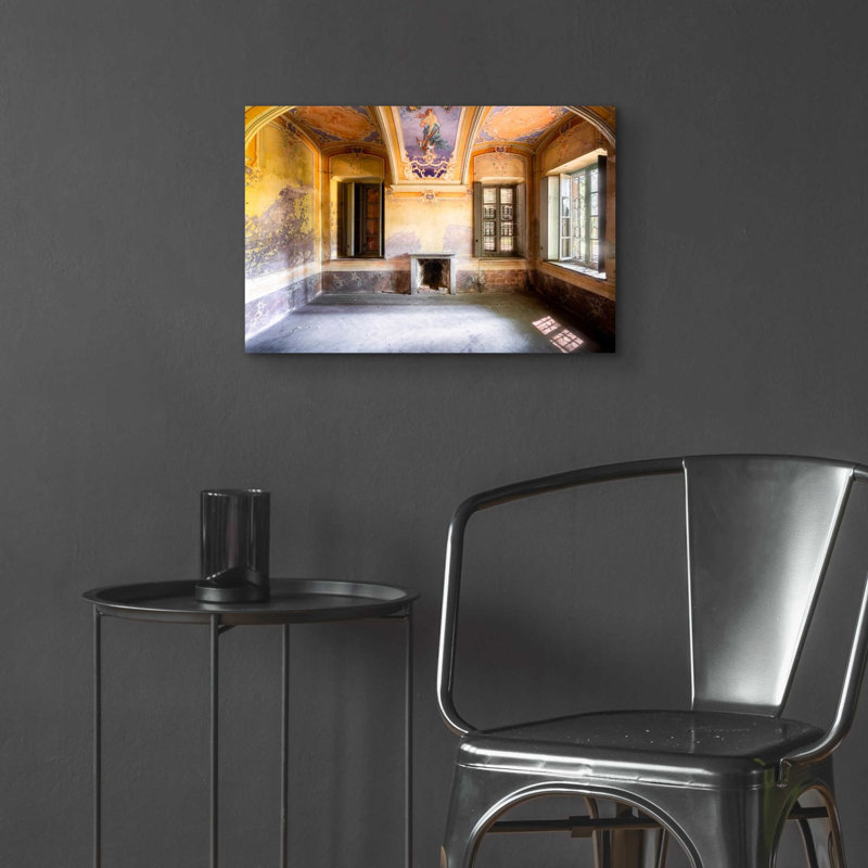 «Coloured Farm» par Roman Robroek, art mural en verre acrylique, H 16 po x l 24 po x P 0,2 po