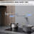 ° Swing Arm Stainless Steel Pot Filler For Modern Kitchens - Wall Mount Commercial Use