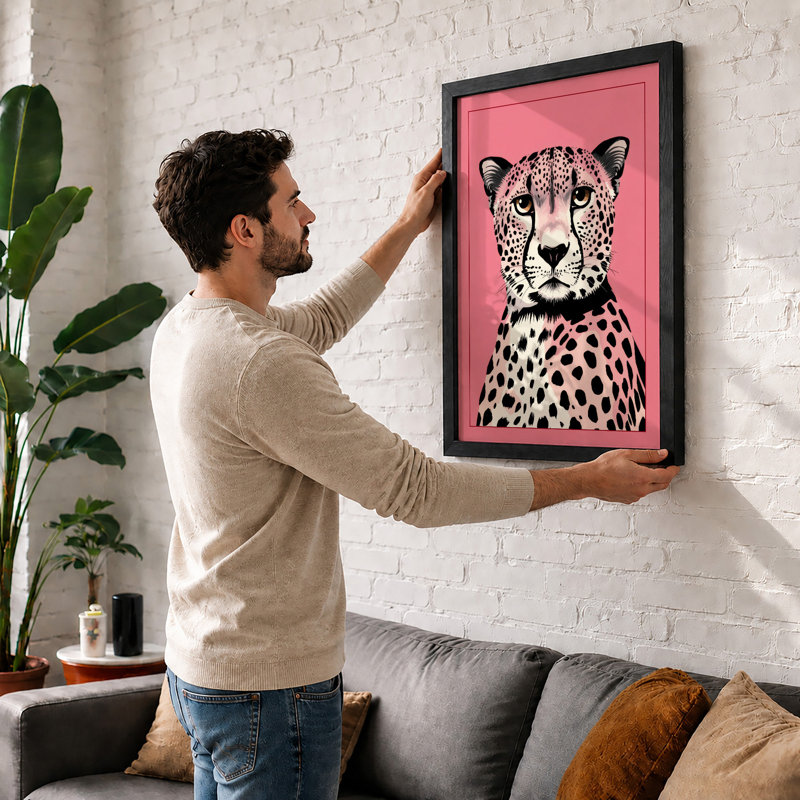 Cheetah Pop Art Modern - Print, A3 - 42.0 x 29.7 cm, White