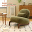 Chaise de salon en velours avec coussin moelleux-233094827