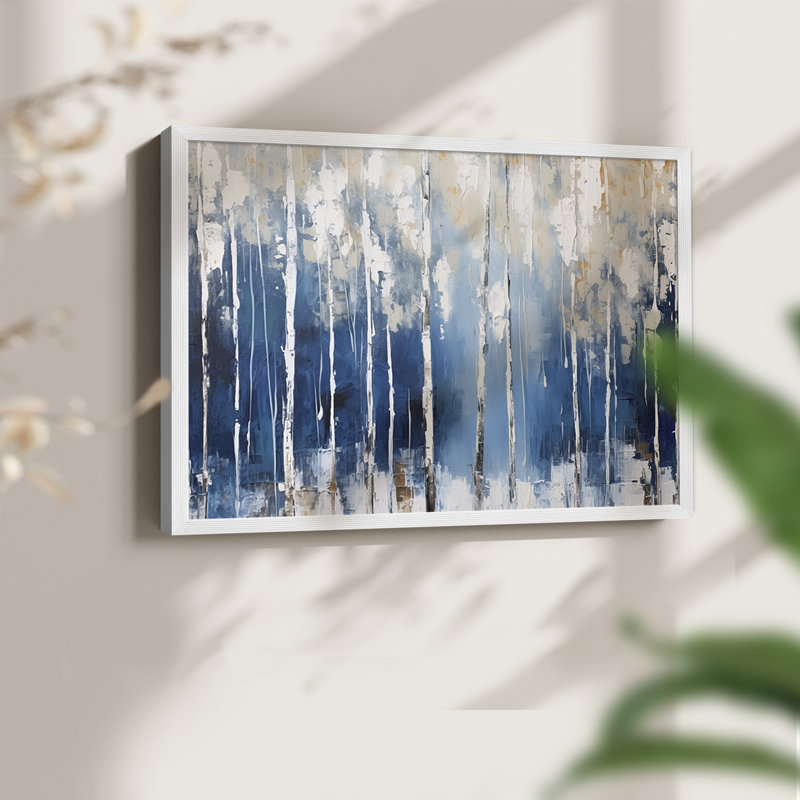 Abstract Series-CXLIV -Framed Print - Restickable, White, 8" H x 10" W