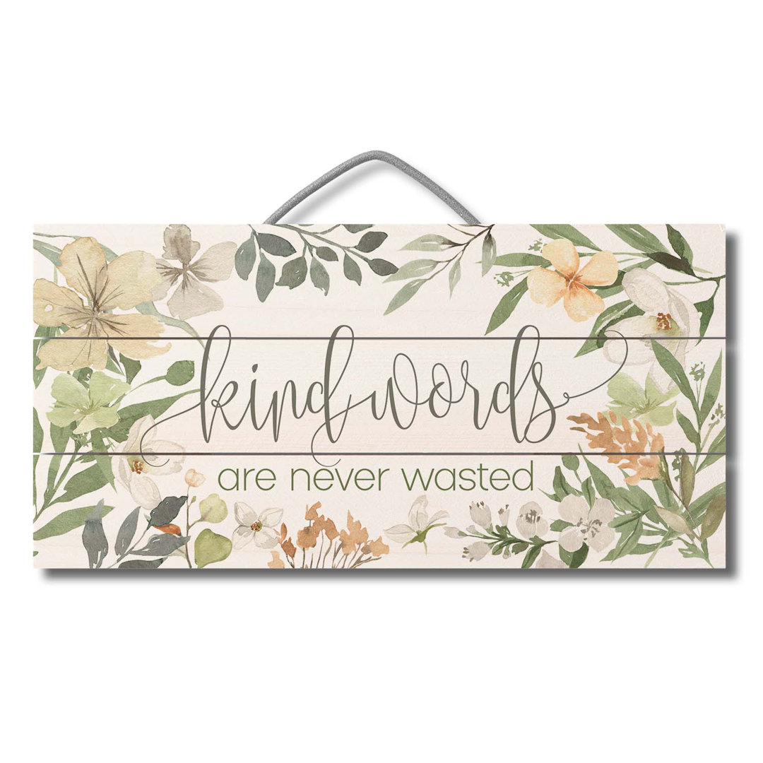 Highland Home Kind Words Decorative Wood Sign 12" x 6" CounterArt