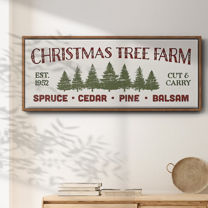 Christmas Tree Farm-, toile encadrée, H 24 po x l 60 po