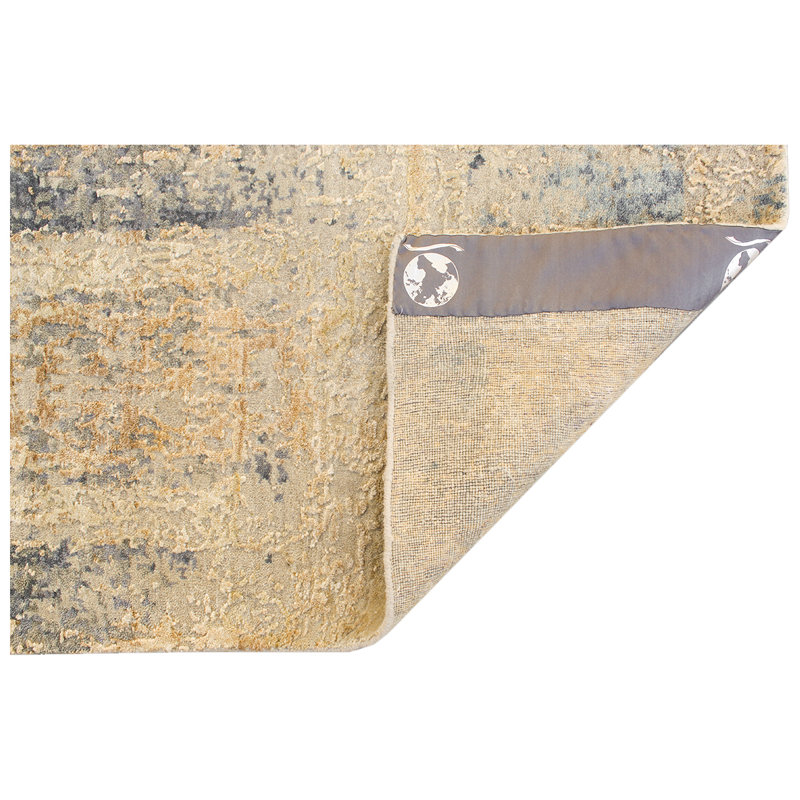 Wool Abstract Area Rug, Rectangle 10' x 14'
